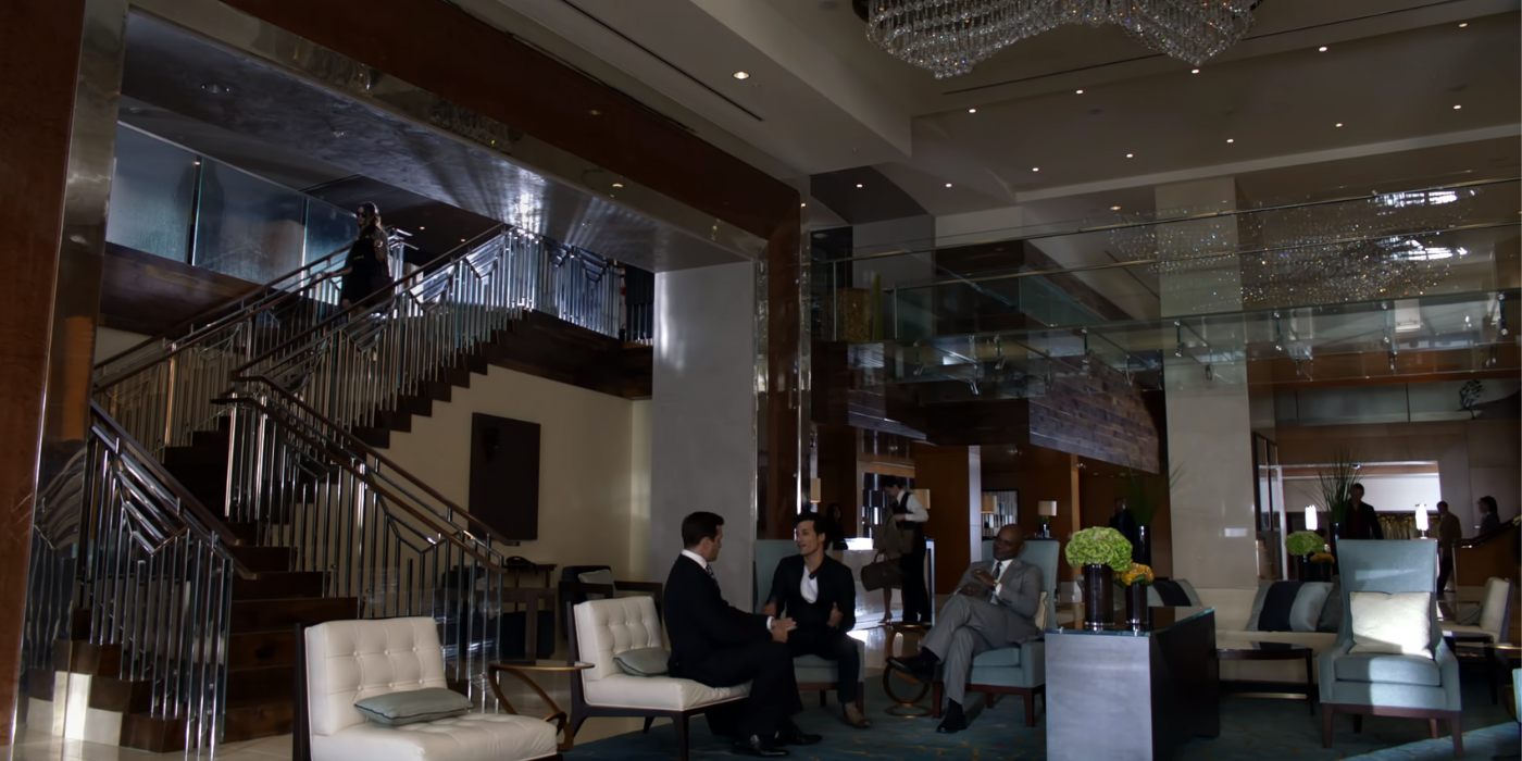 Harvey's Meeting in the Ritz Carlton lobby.