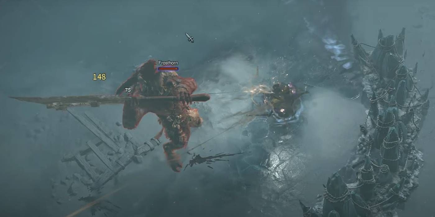 Diablo 4 Frosthorn, Ice Clan Champion Boss Fight