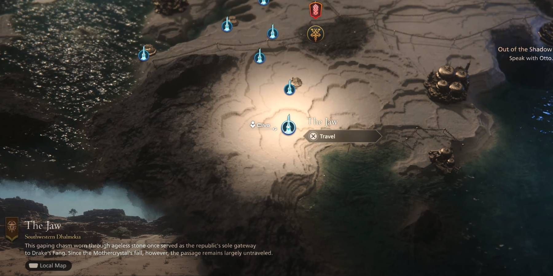 Final Fantasy 16 Grimalkin Hunt Location Near The Jaw Obelisk on Map