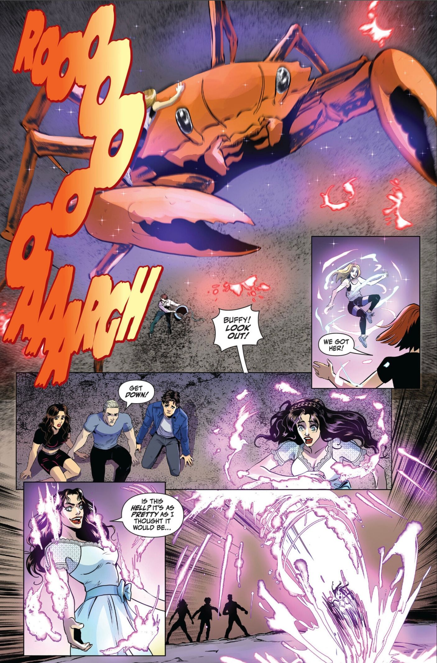 Drusilla and Baby Crab explode in The Vampire Slayer #16