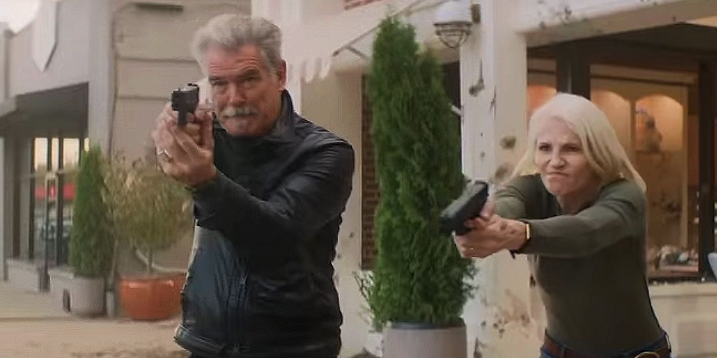 The Out-Laws: Billy and Lilly McDerrmontt shooting guns