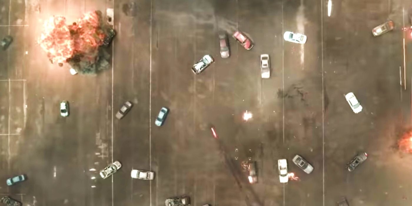 Twisted Metal Season 1: Massive car battle between John, Quiet, and the truck commune, and the law
