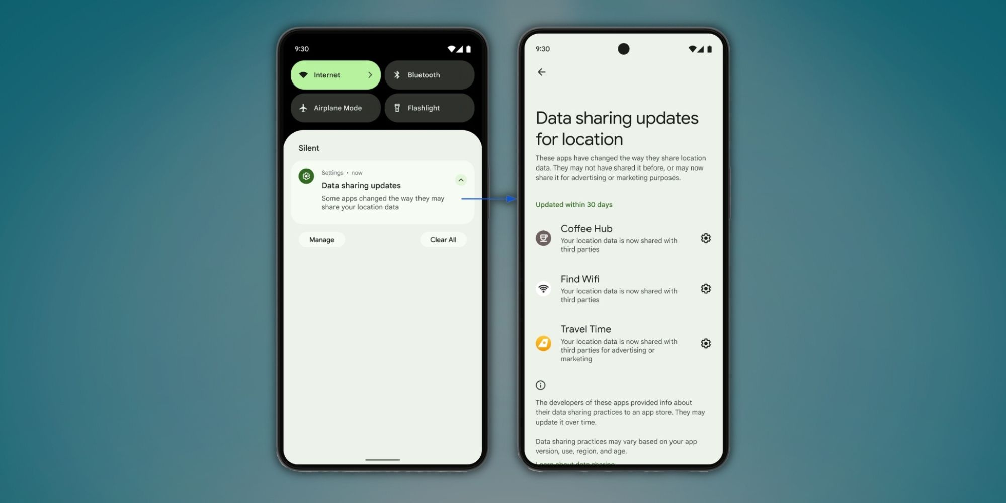 Improved data sharing on Android 14