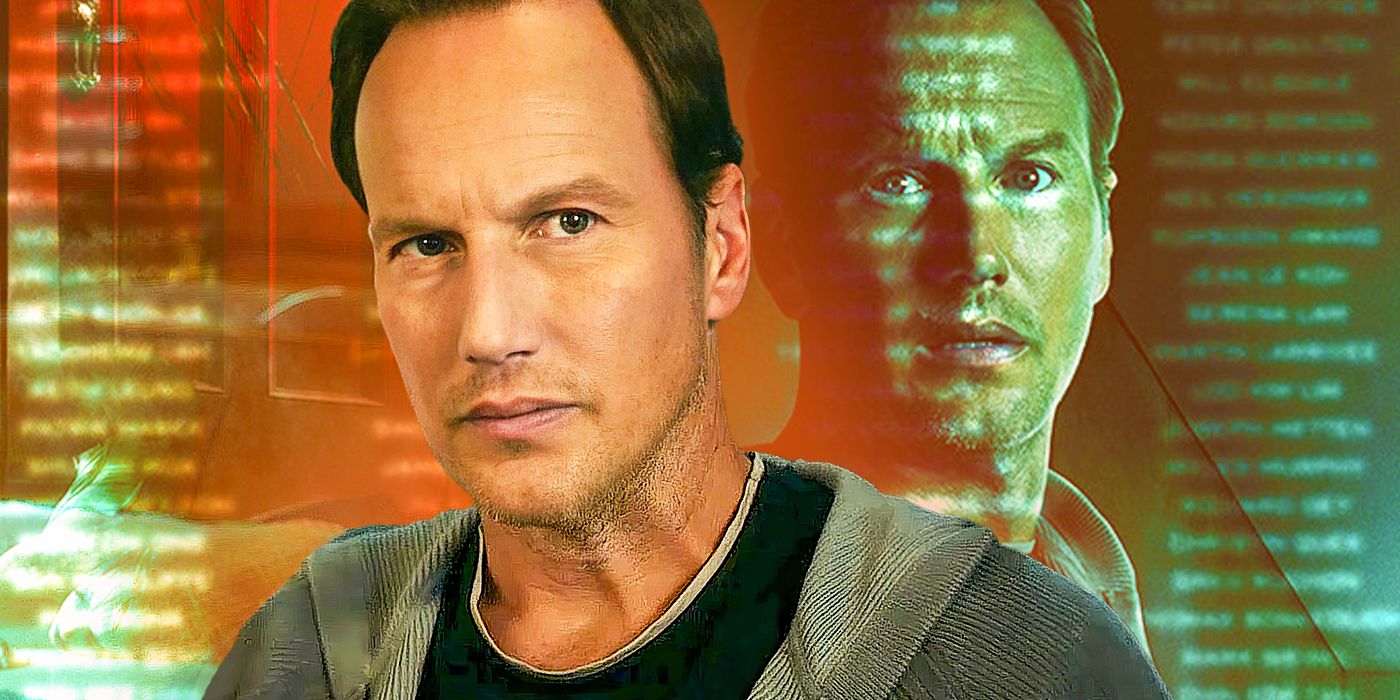 A collage image of Patrick Wilson's Josh looking worried in Insidious: Red Door