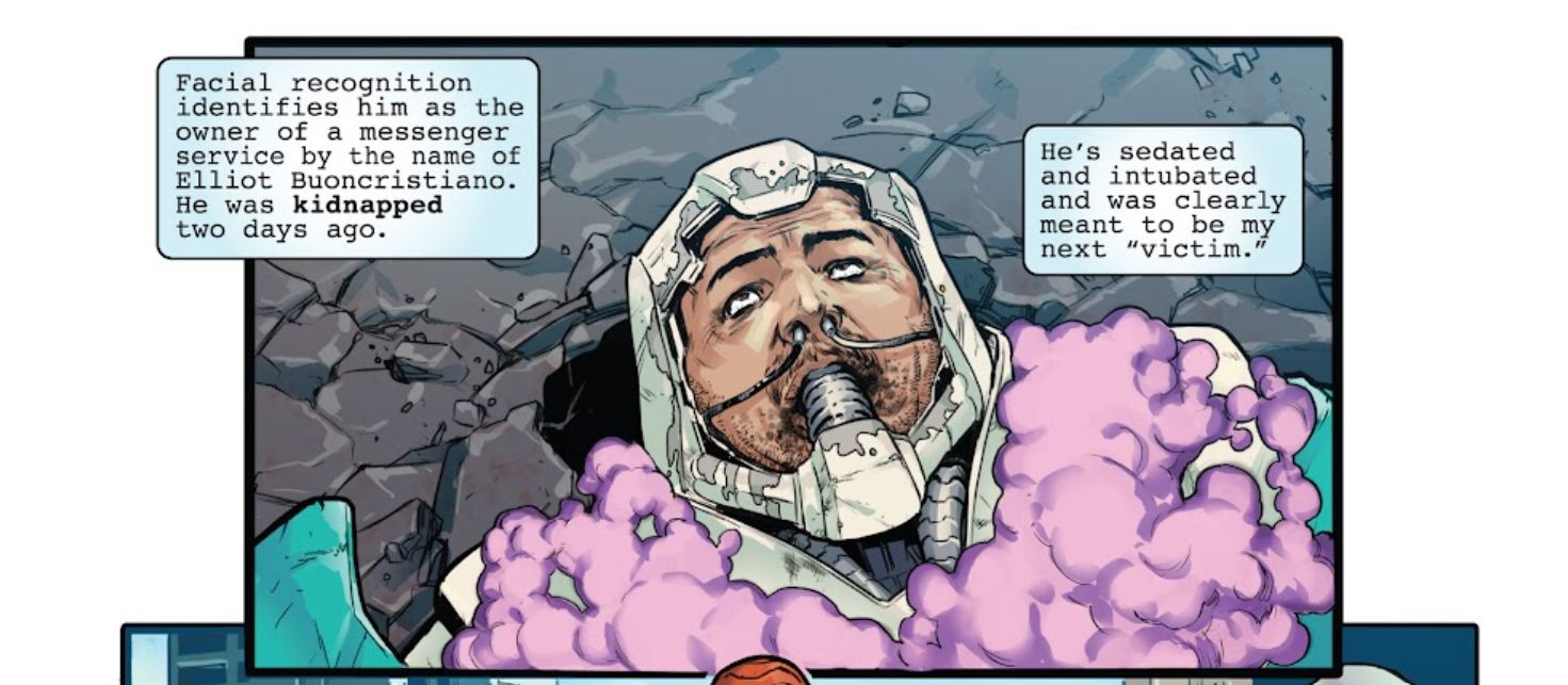 Tony Stark examines a kidnapping victim in Invincible Iron Man (2022) #1