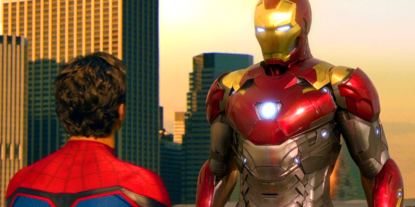 Iron Man and Peter Parker in 2017 Spider-Man Homecoming