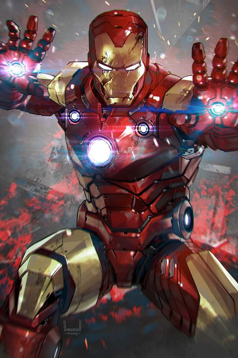Iron Man in Marvel Comic Book Cover Art