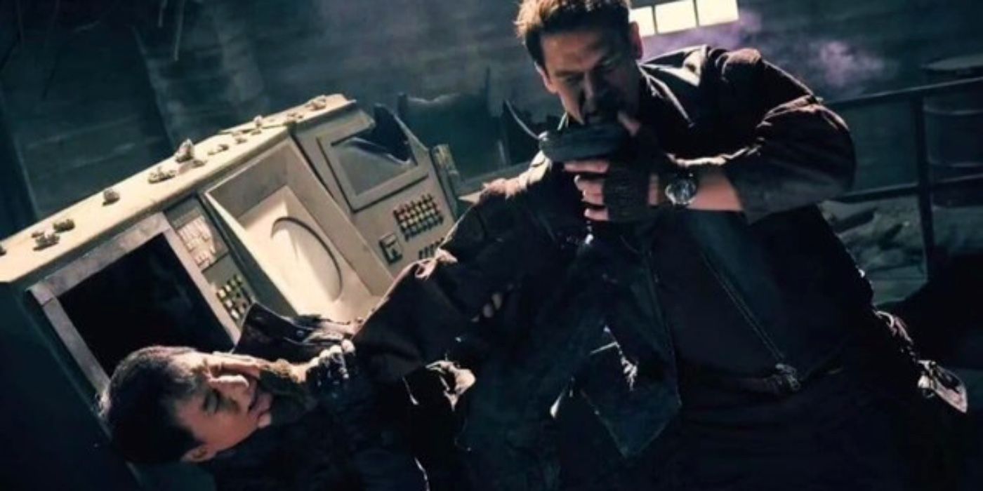 Jackie Chan and John Cena fighting in Hidden Strike