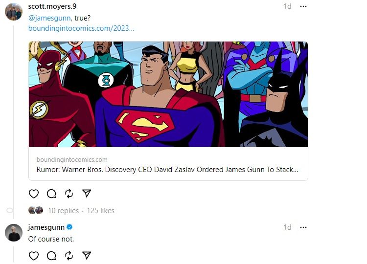David Zaslav Rumor about Justice League