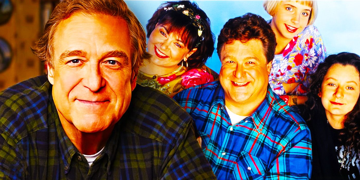 John Goodman in The Conners and Roseanne cast