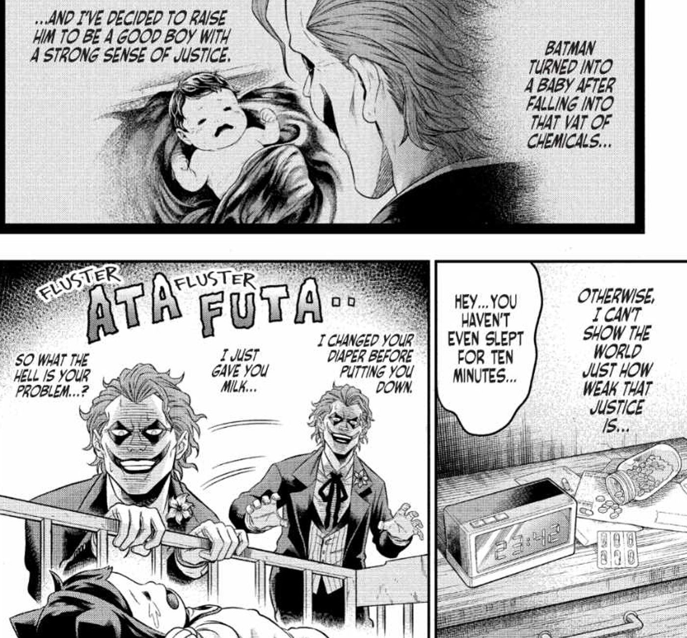 Joker: One Operation Joker manga featuring baby Batman