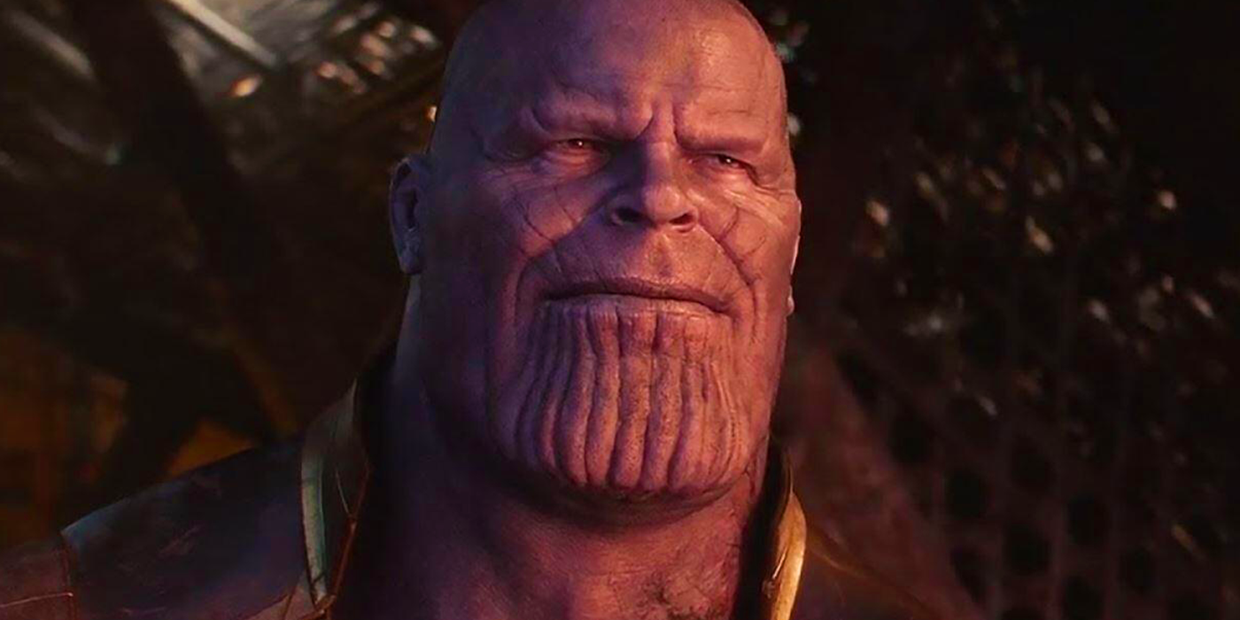 Josh Brolin as Thanos at the end of Avengers Infinity War