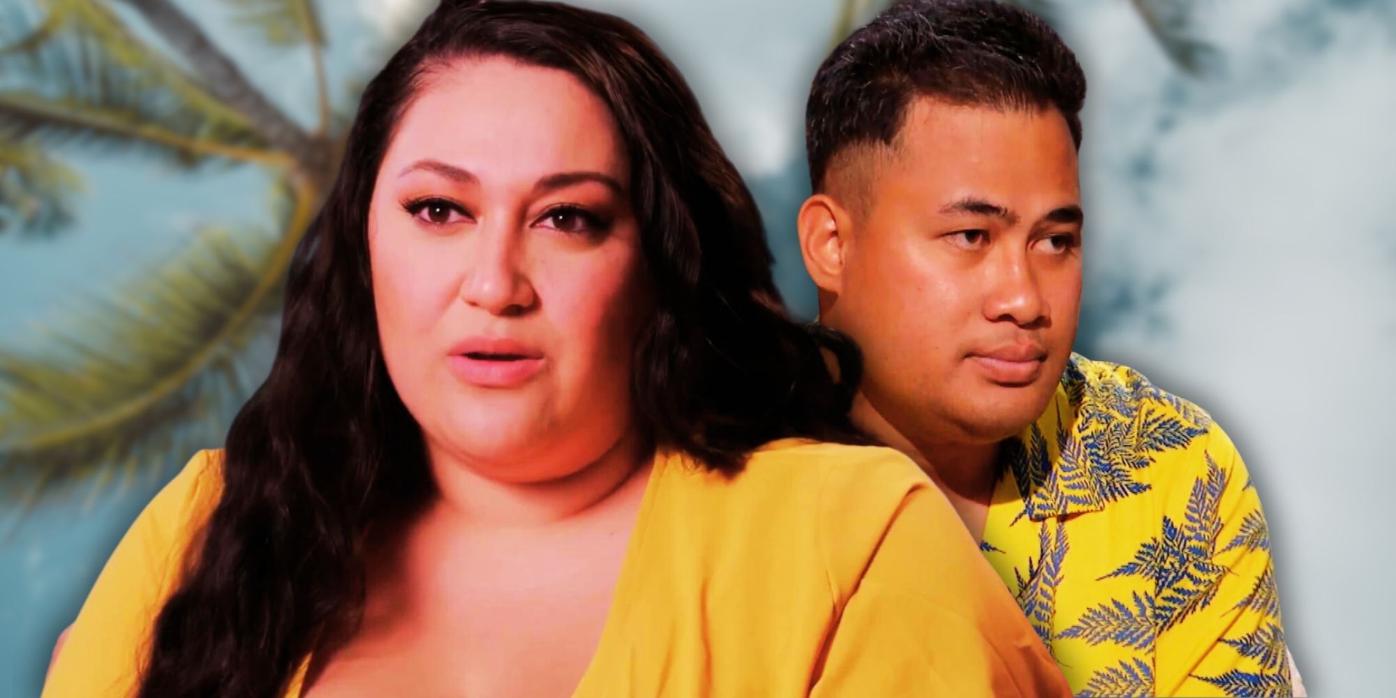 Kalani Faagata and Asuelu Pulaa from 90 Day Fiance wearing yellow