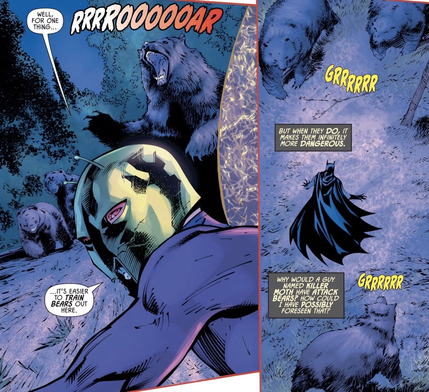 Killer Moth has trained bears