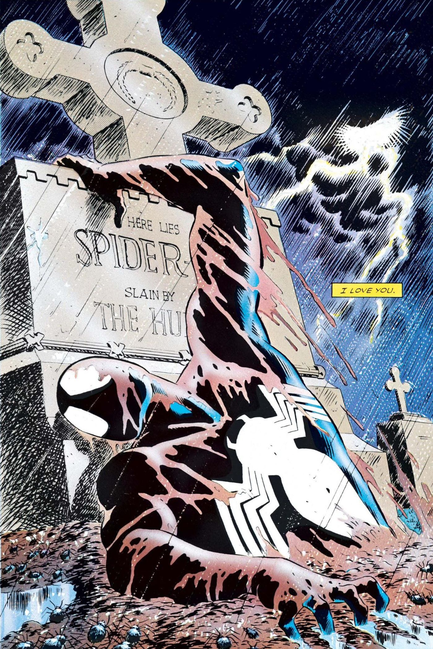 Kraven&rsquo;s Last Hunt Spider-Man crawling out of grave.