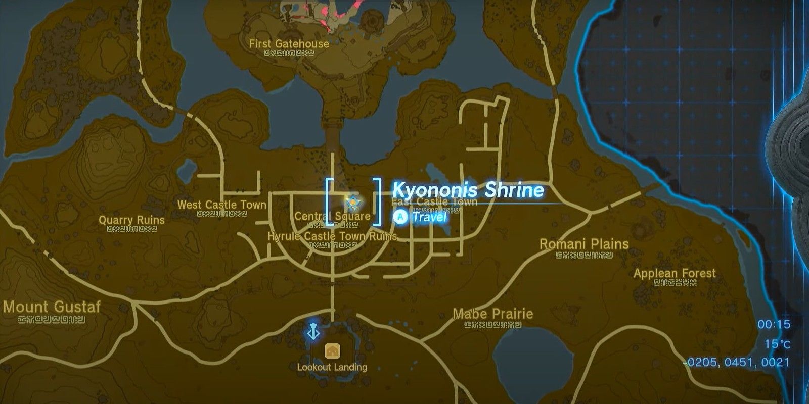 Kyononis Shrine is located near North of Lookout Landing