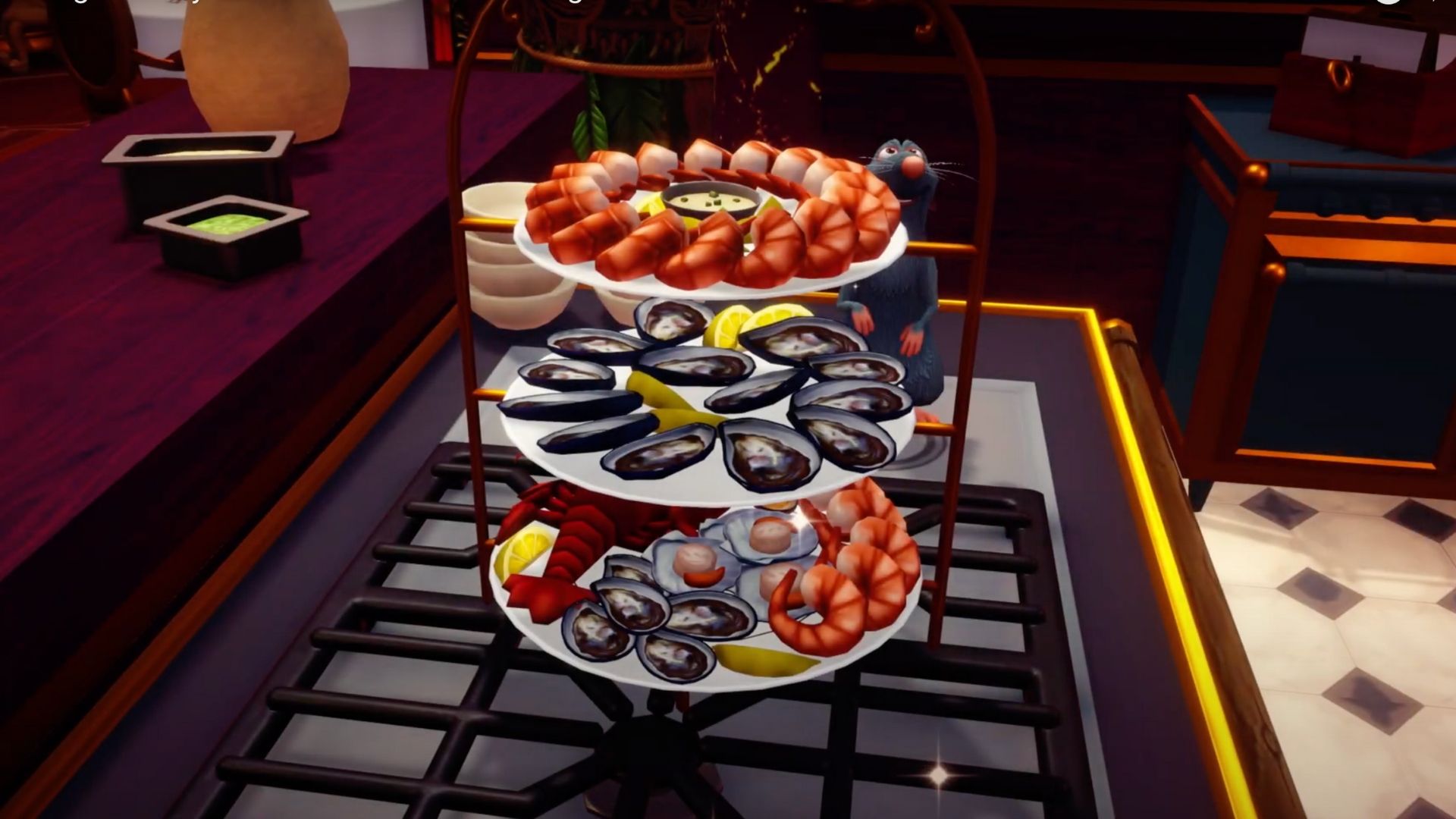 Large seafood platter at Disney's Dreamlite Valley