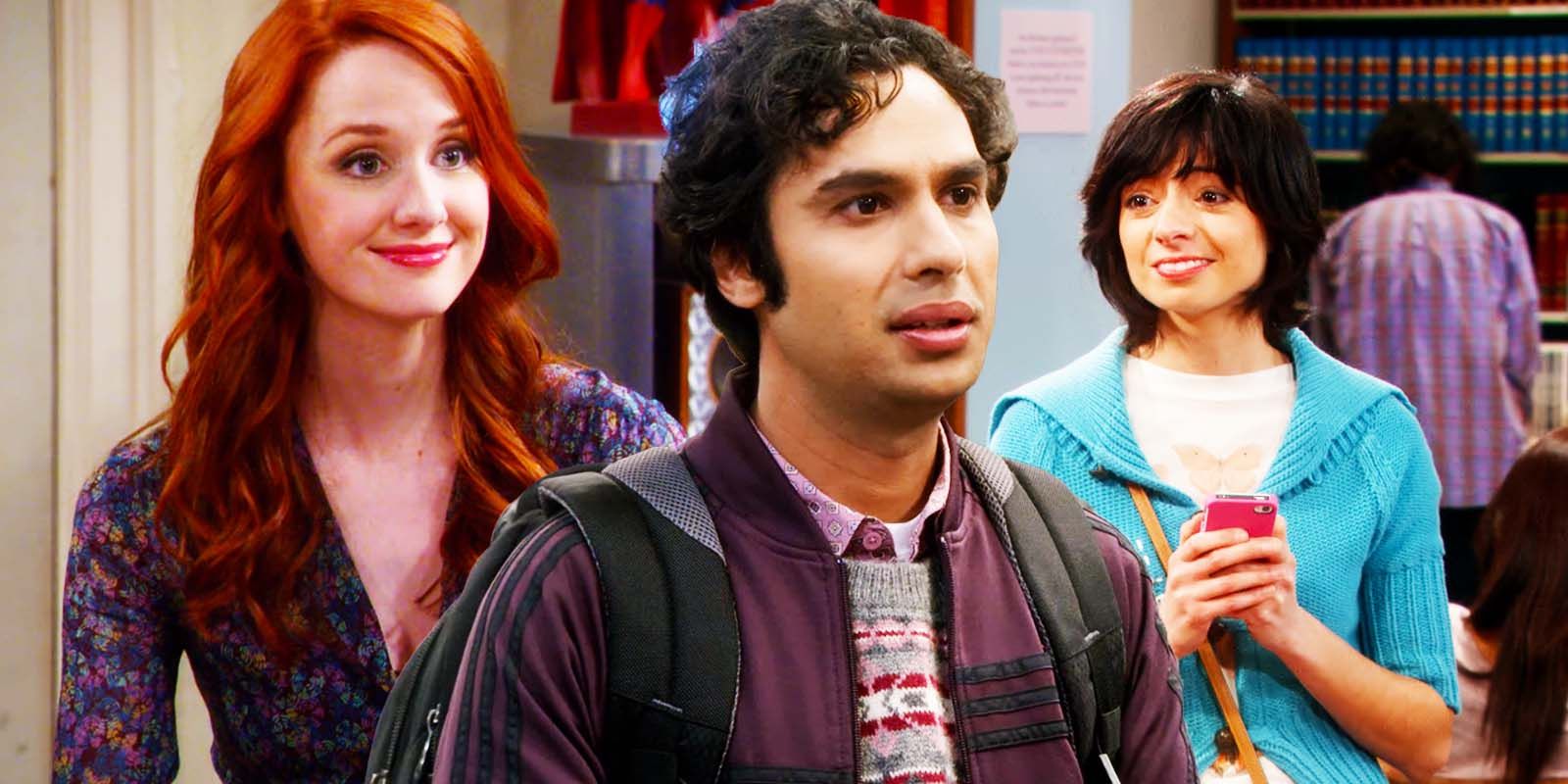 Laura Spencer as Emily Sweeney, Kunal Nayyar as Raj and Kate Micucci as Lucy in The Big Bang Theory