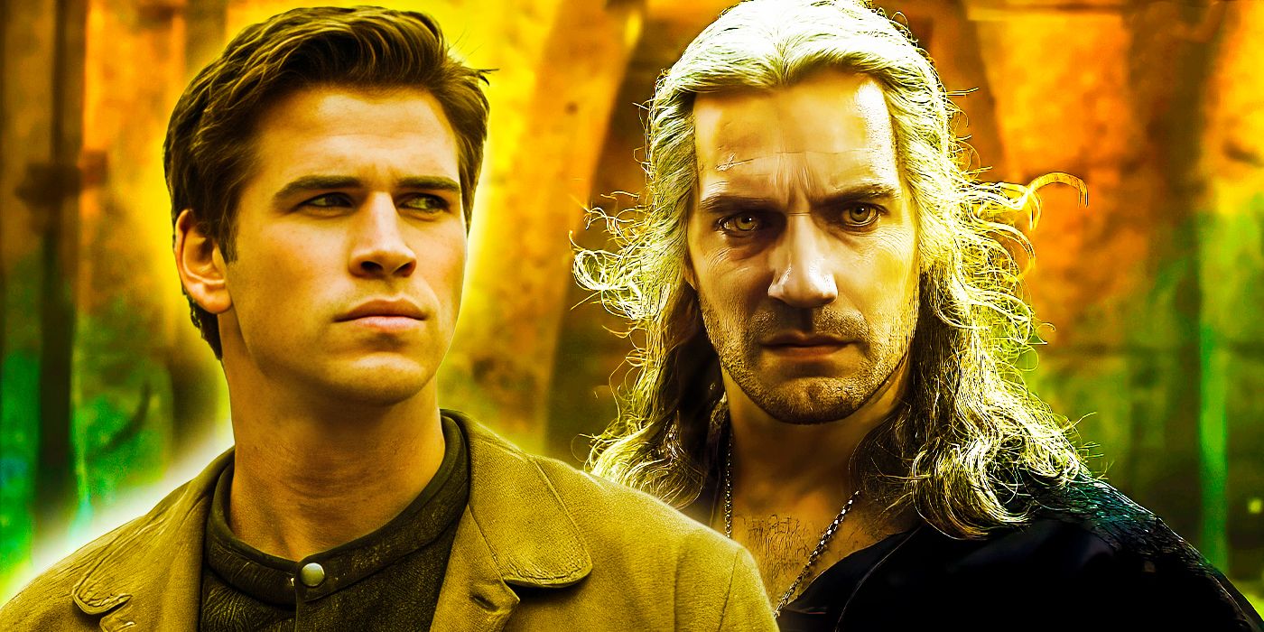 Liam Hemsworth and Henry Cavill as Geralt in The Witcher