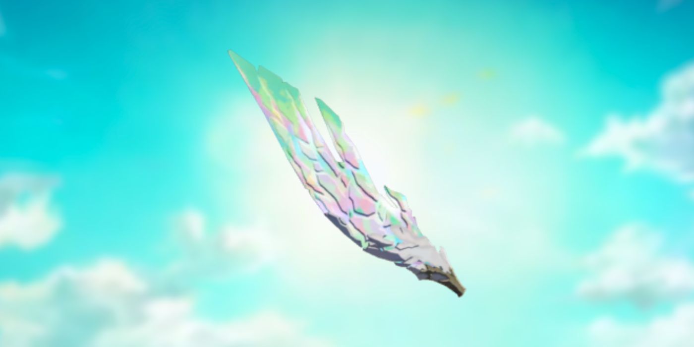A Light Dragon Horn from Tears Of The Kingdom against a bright sky.