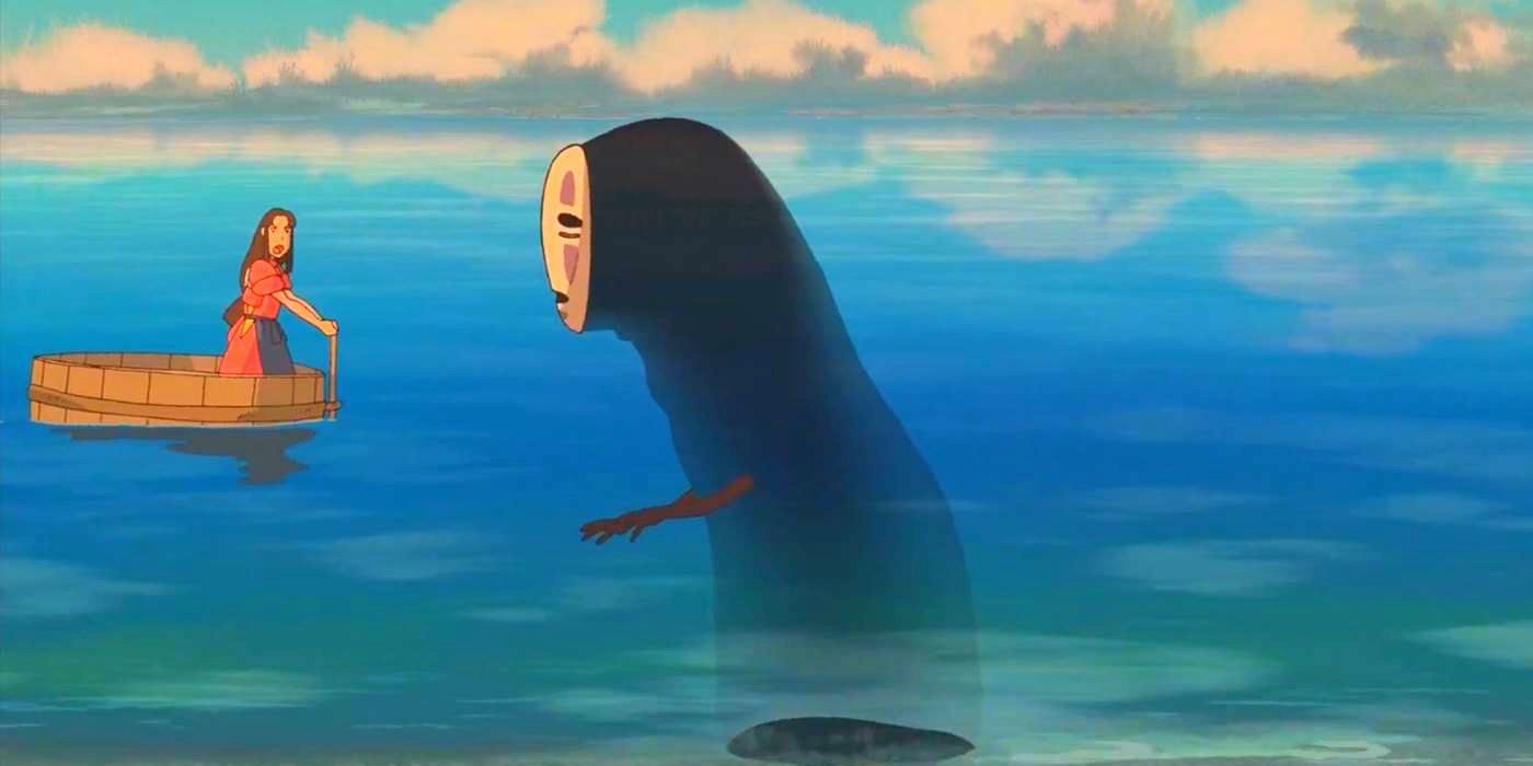 Lin yelling at No-face from her boat in Spirited Away