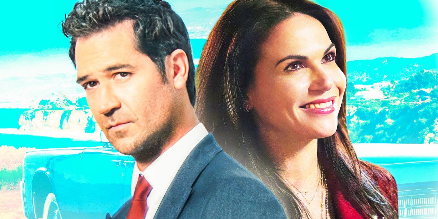 Collage of Mickey Haller and Lisa Trammel in The Lincoln Lawyer season 2