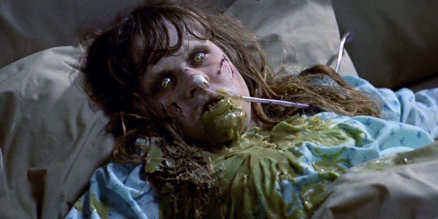 Linda Blair as Reagn MacNeil while possessed in The Exor cist