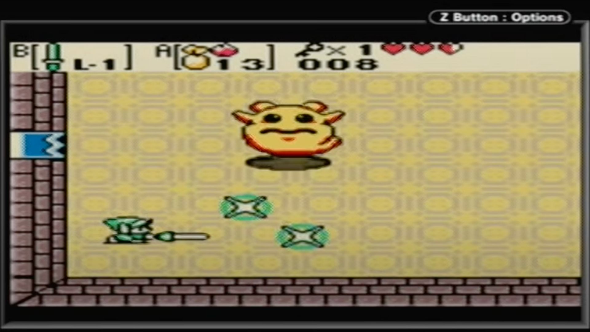Link fighting Giant Ghini in Zelda_ Oracle of Ages