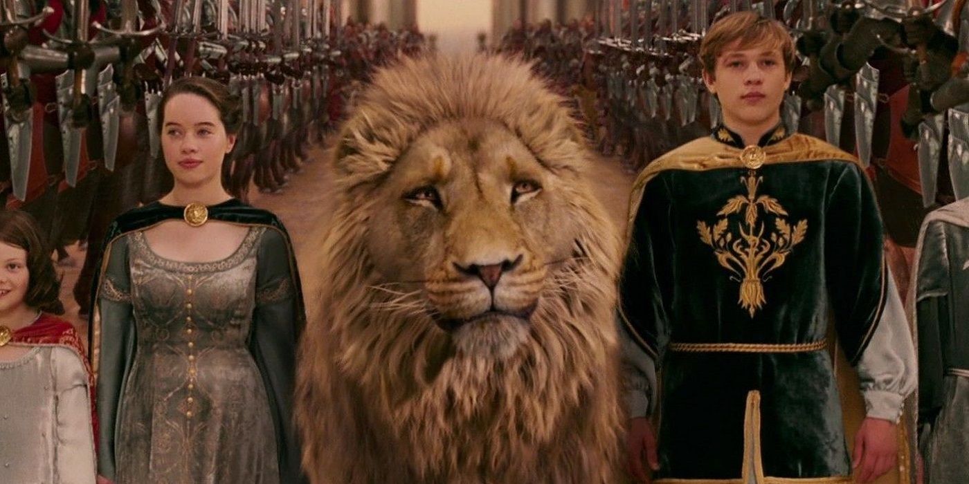 The Pevensies coronation in Narnia