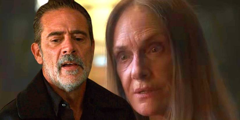 Custom image of Negan looking down and the Dama looking forward in The Walking Dead Dead City