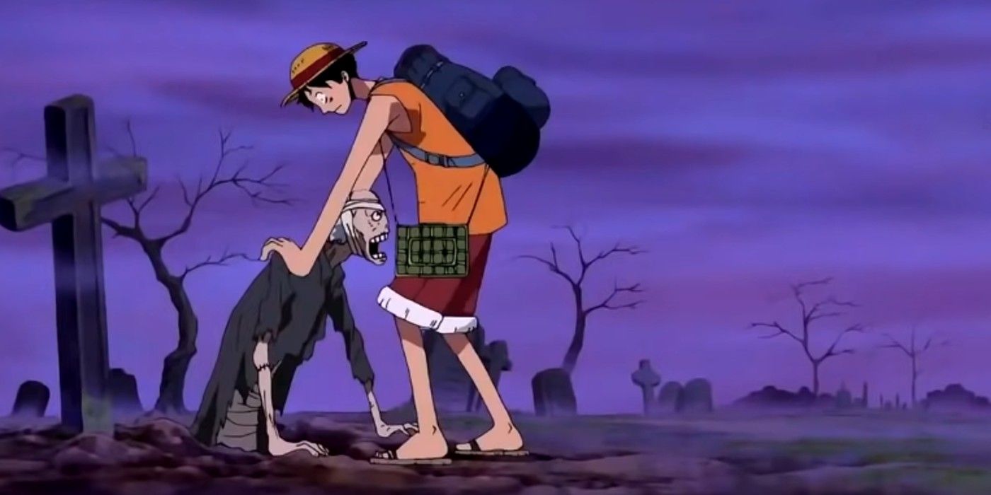 Luffy buries a zombie
