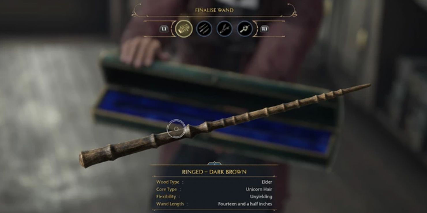 Making the Elder Wand in Olivanders in the Hogwarts Legacy game