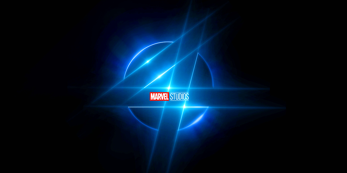 Logotipo de Marvel Studios Fantastic Four sobre fondo negro