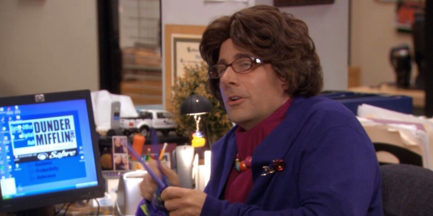 Michael pretending to be Phyllis on The Office