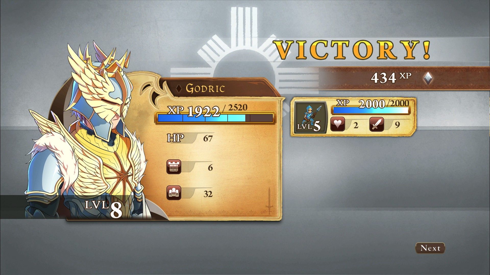 Might and Magic Clash of Heroes Definitive Edition Review Godric Victory Screen