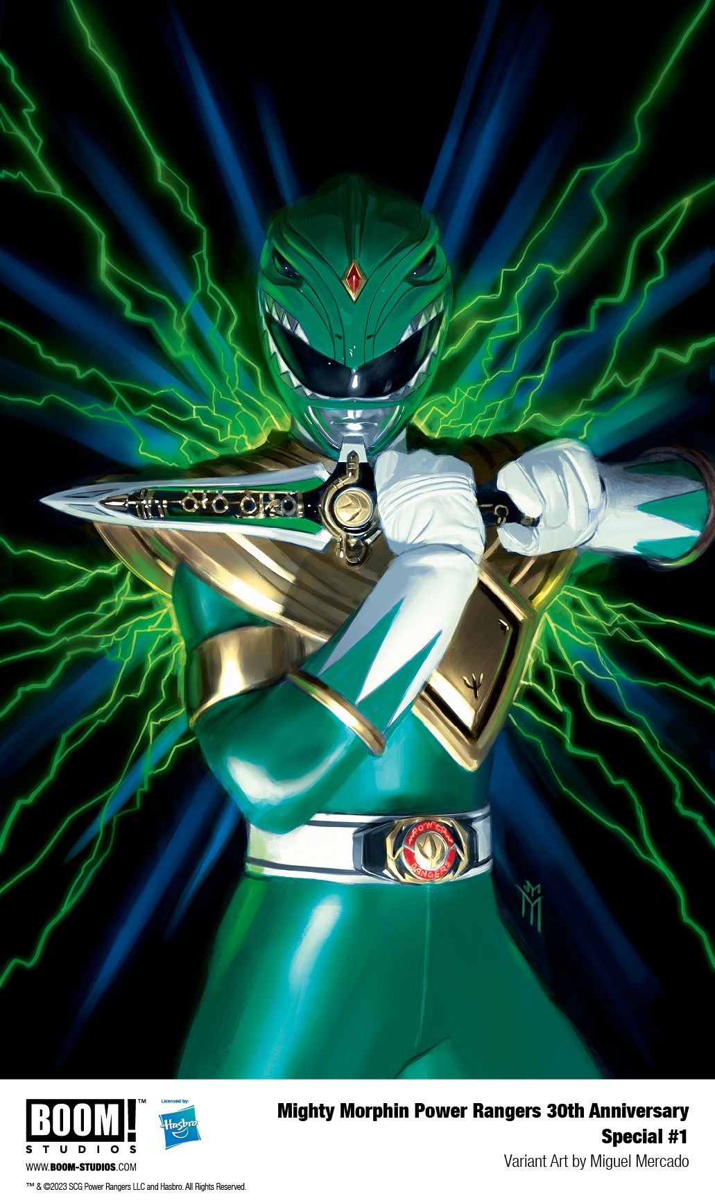 Mighty Morphin Power Rangers 30th Anniversary Green Variant Cover-1