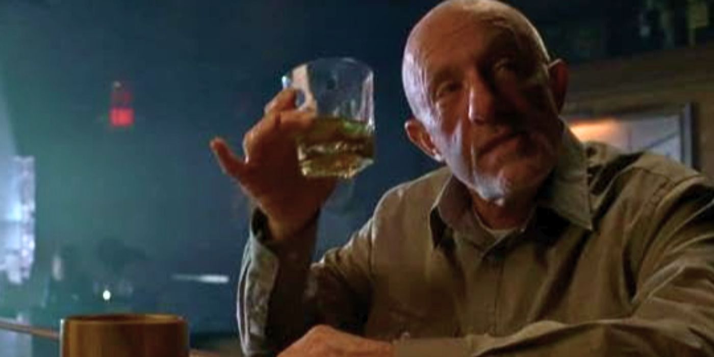 Mike raising his glass in Breaking Bad