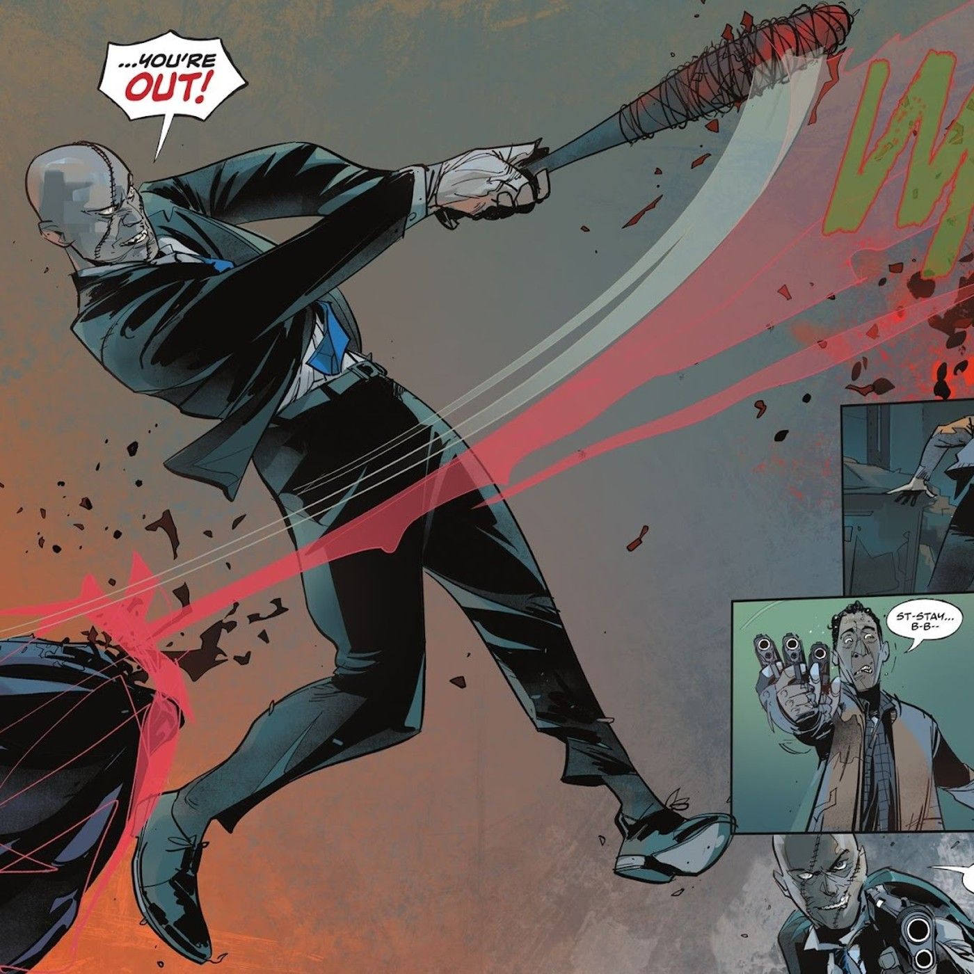 Mr. Baseball First Appearance with Bloody Bat