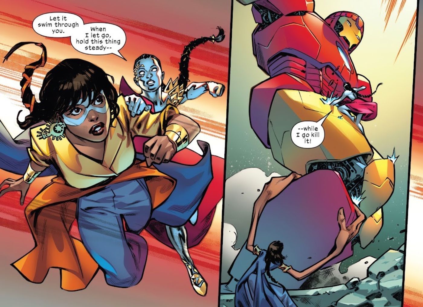 Ms Marvel and X-Men vs Sentinels