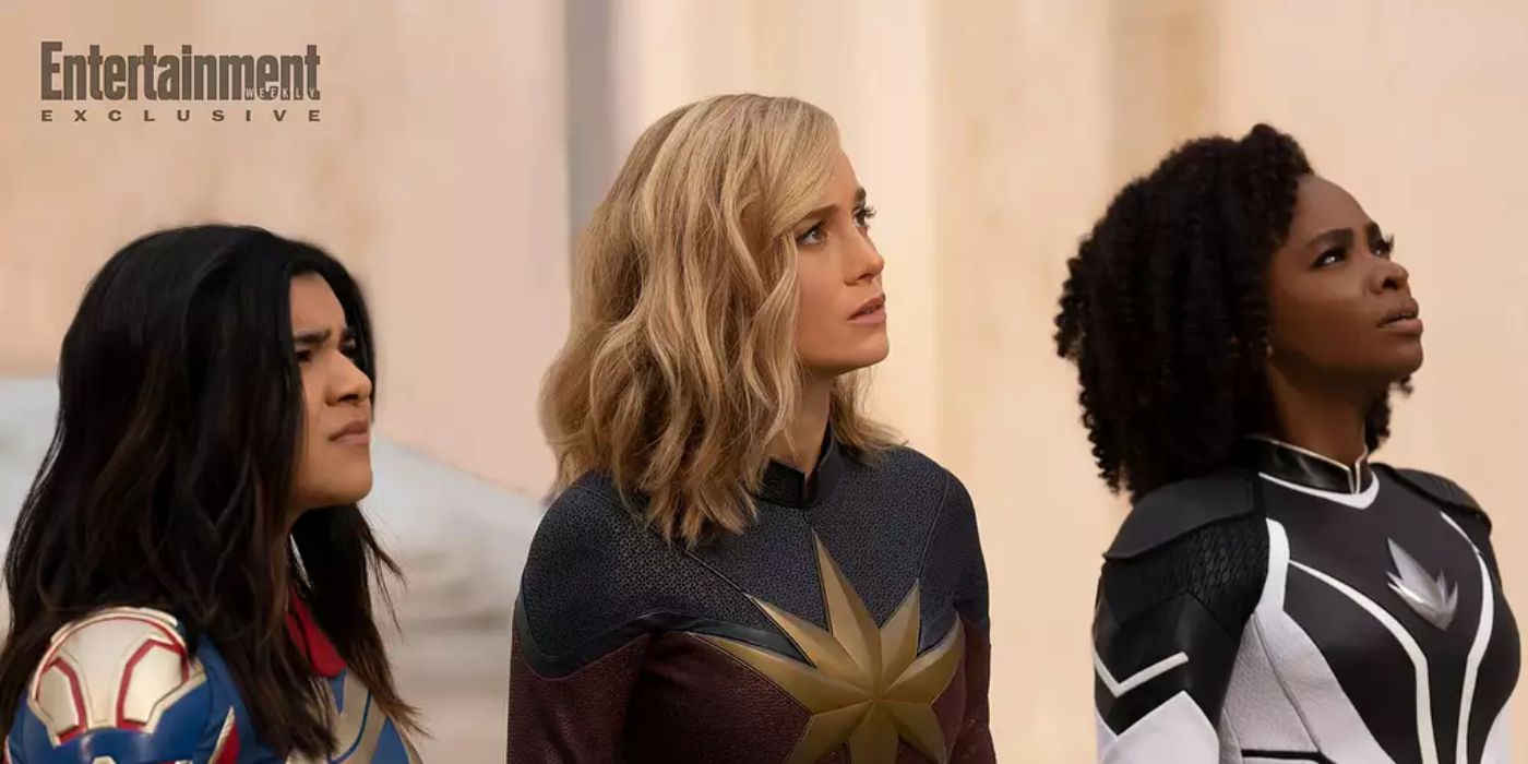 Ms Marvel, Captain Marvel, and Monica Rambeau in The Marvels