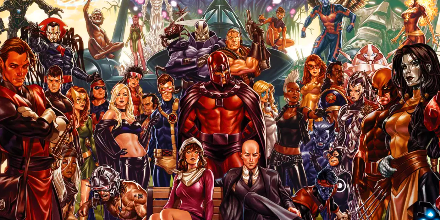 A vast collage of Mutants from Marvel comics