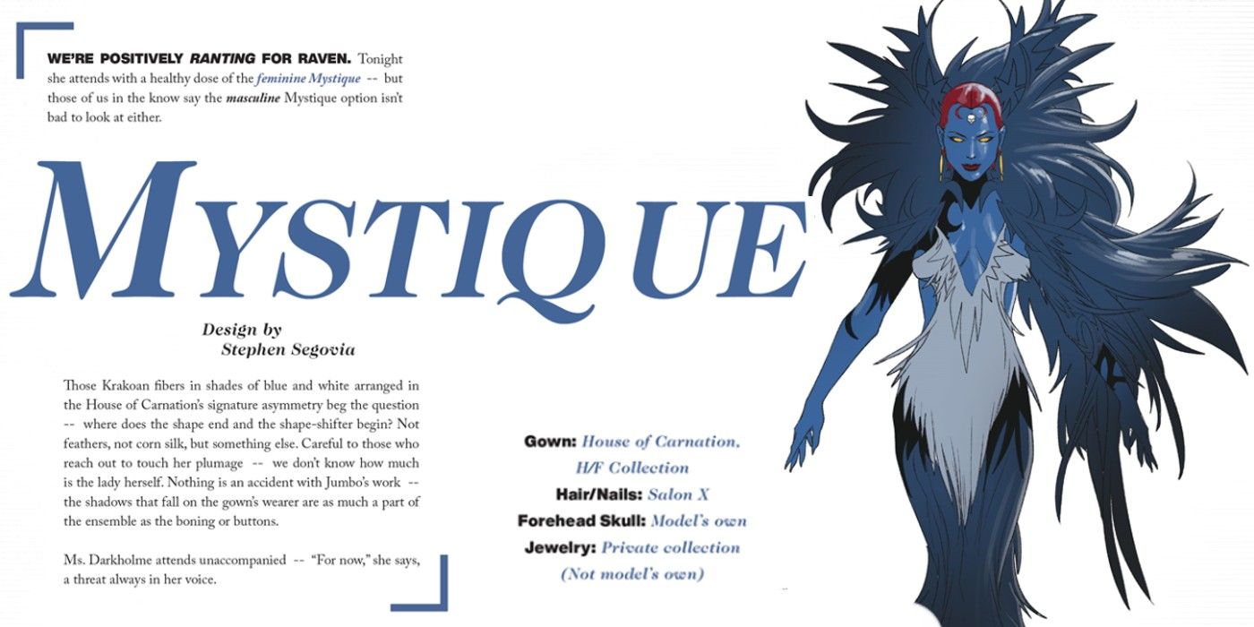 Mystique Hellfire Gala 2021 Costume Design Page