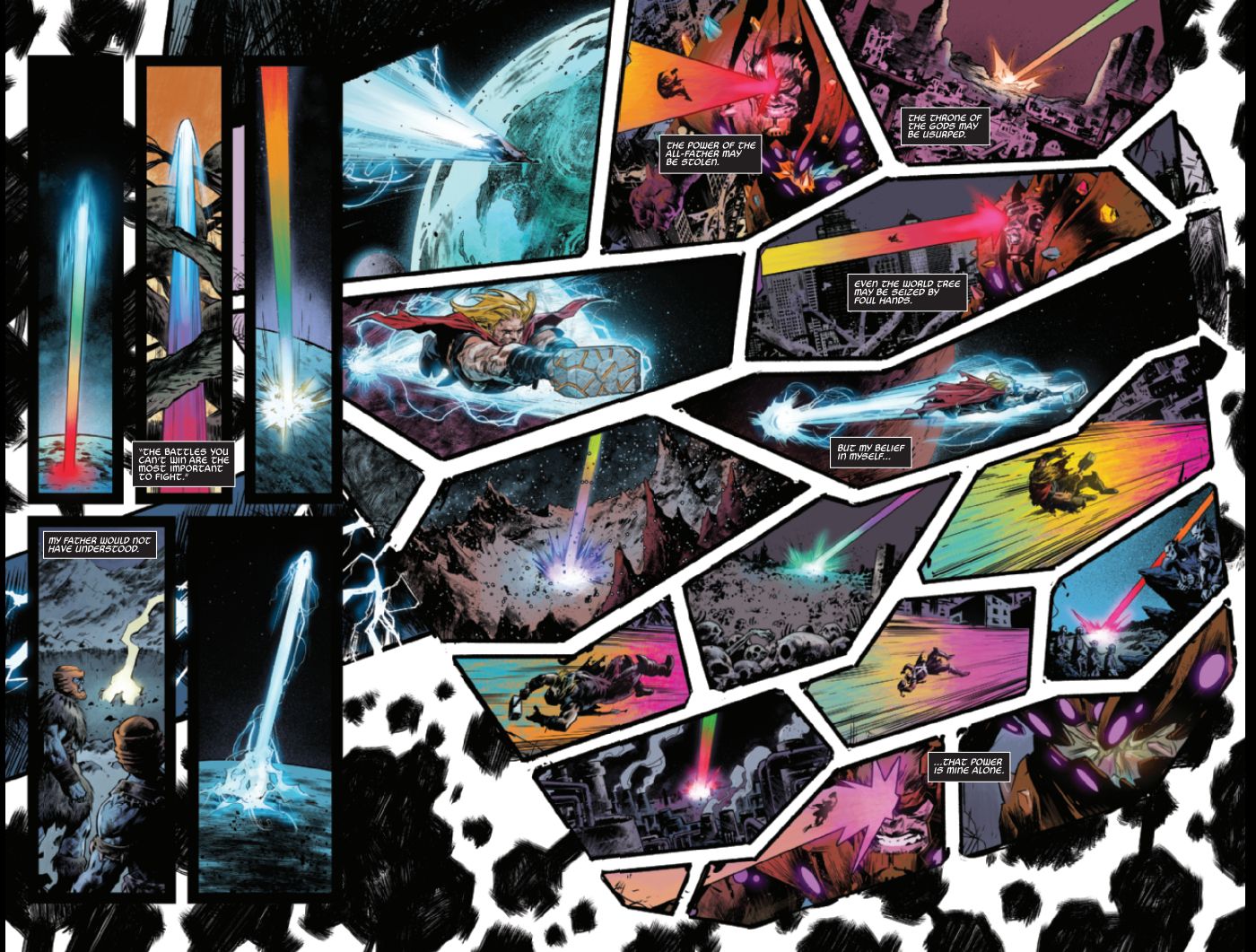 Mythos blasts Thor to the ends of the Ten Realms again and again, but Thor keeps coming back.