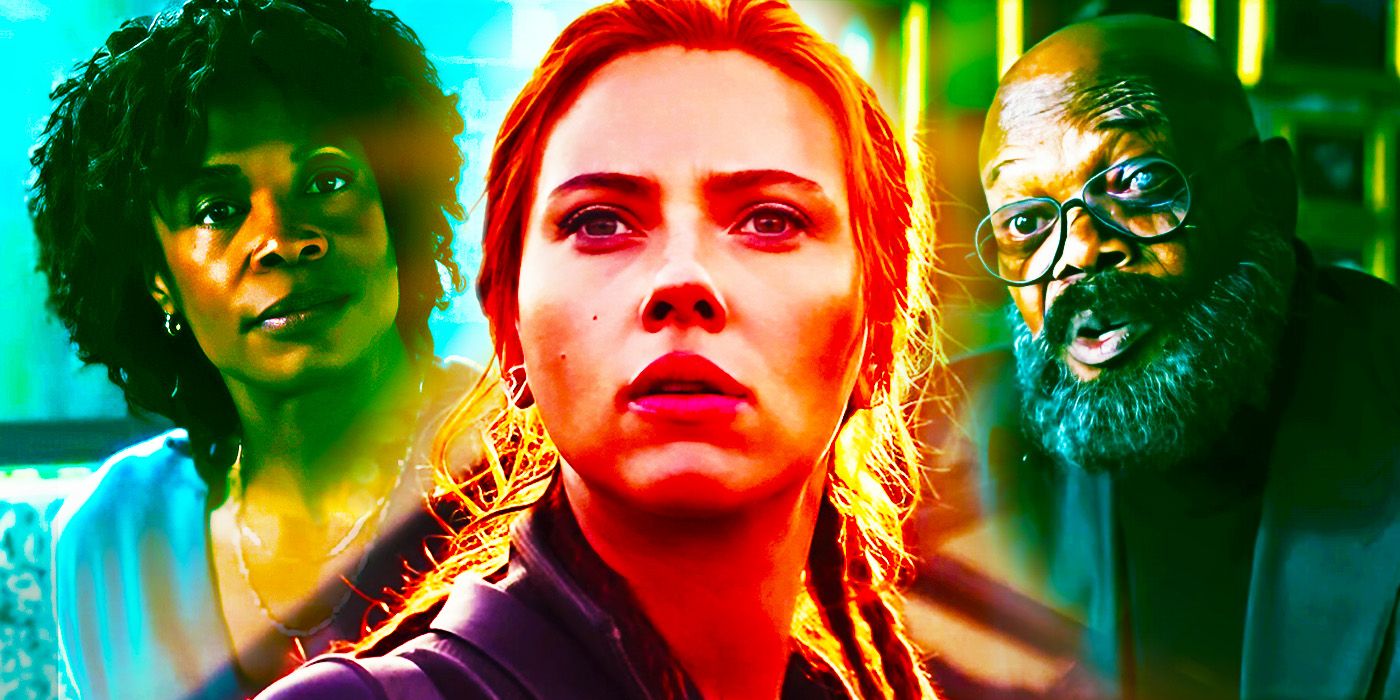 Natasha Romanoff. Nick Fury, and Priscilla Fury in MCU Secret Invasion