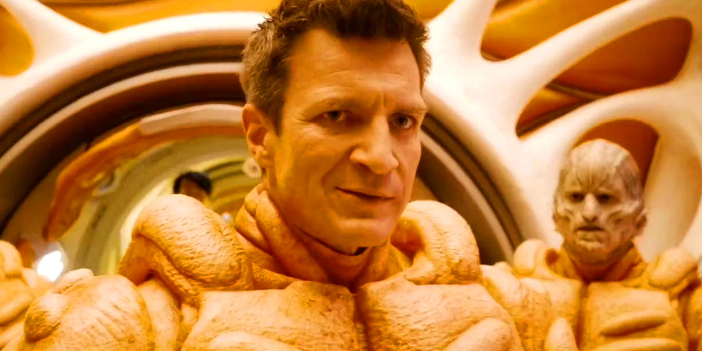 Nathan Fillion as Master Karja in Guardians of the Galaxy Vol 3