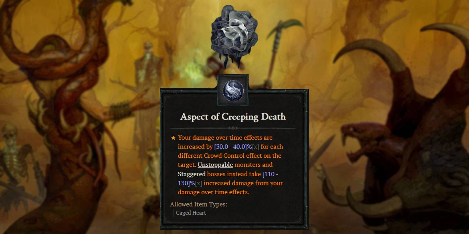 Diablo 4 Aspek Kematian Merayap dari Kekuatan Hati Ganas yang Murka