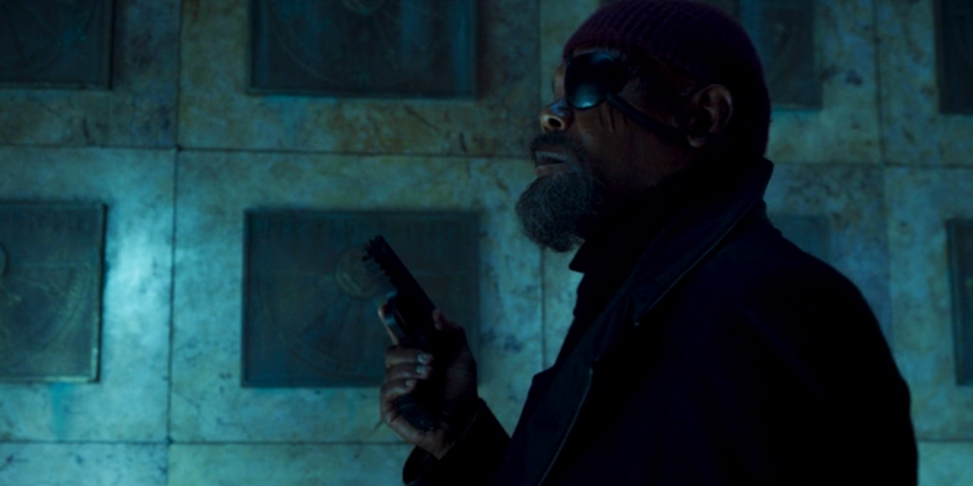 Nick Fury suiting up in Secret Invasion episode 5