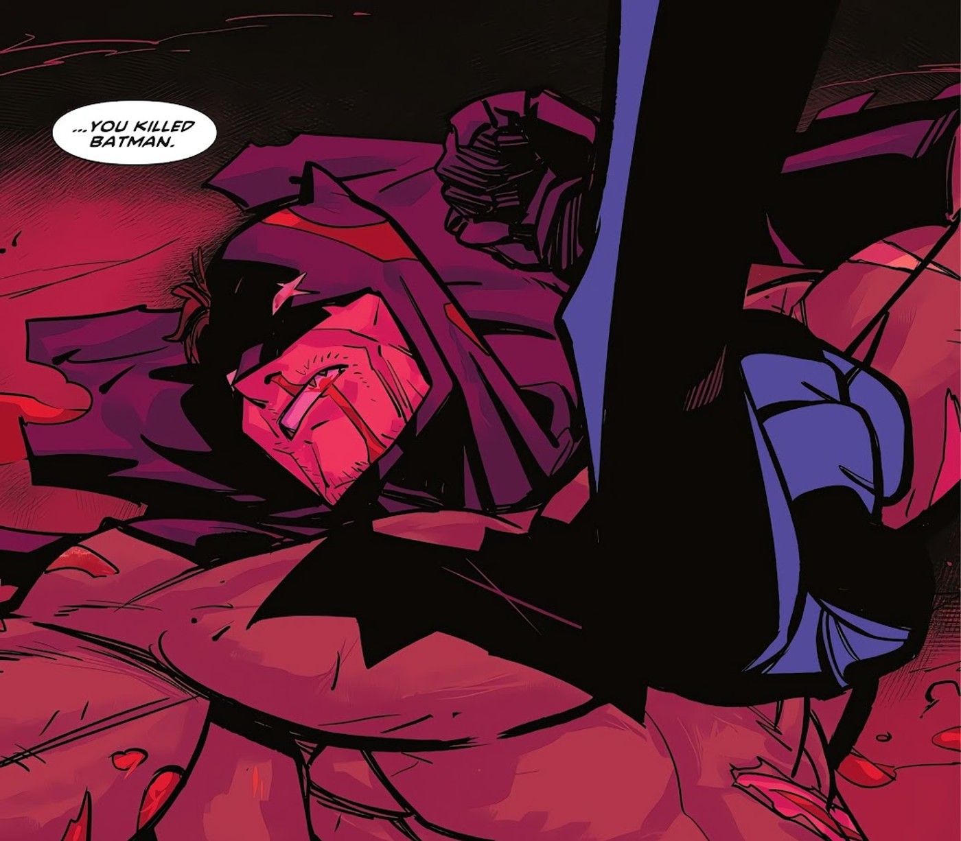 Nightwing Standing Over Batman&rsquo;s Body