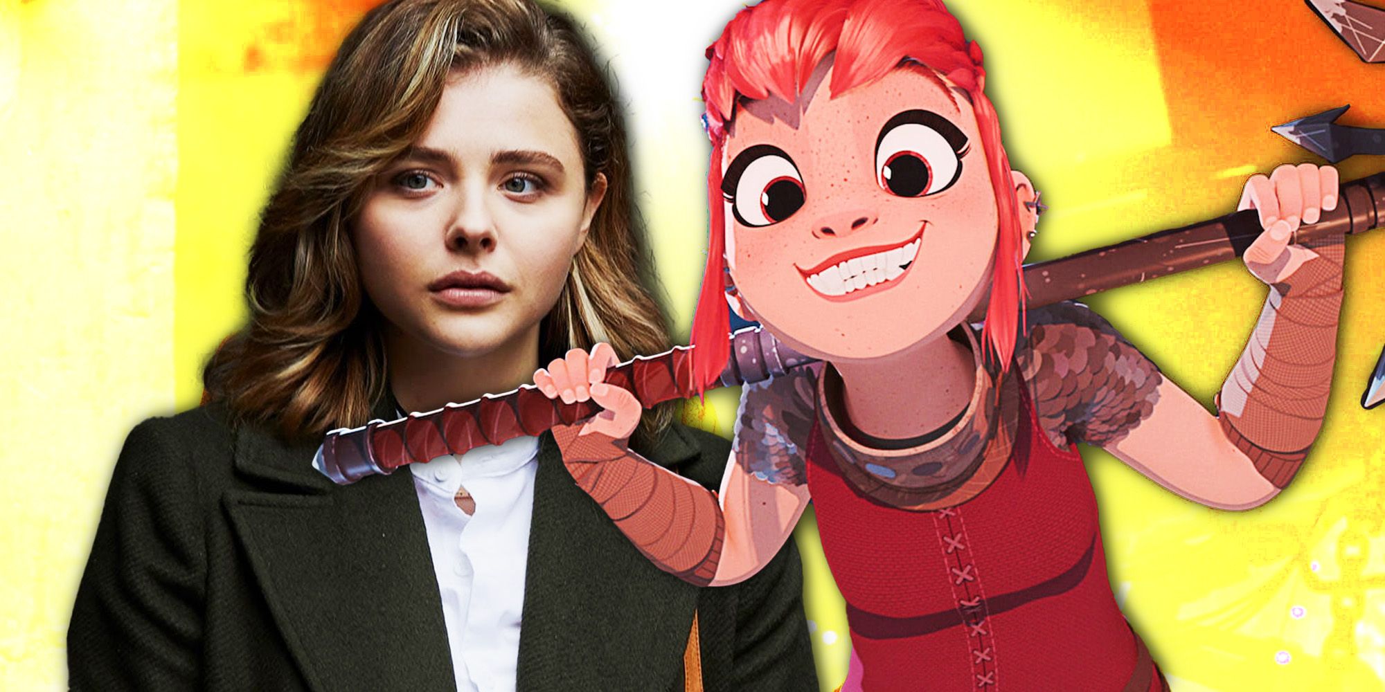 Chloë Grace Moretz and Nimona.