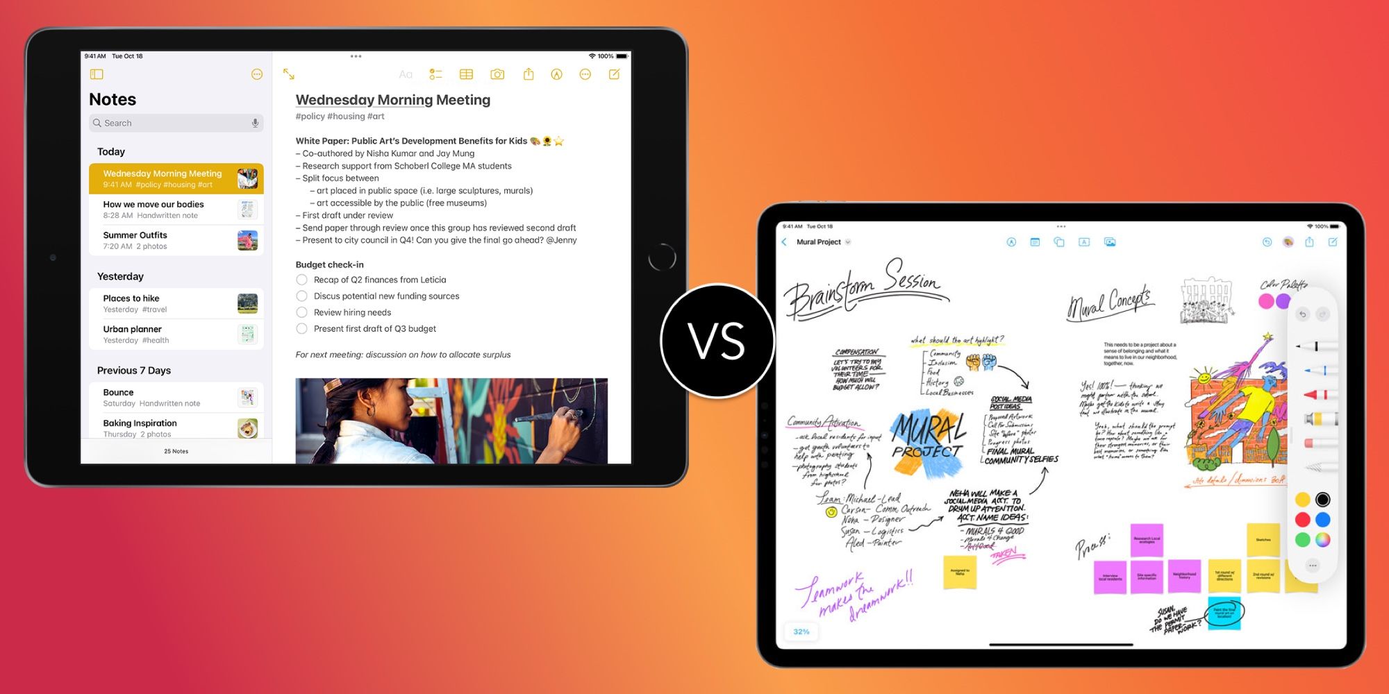 Notes Vs Freeform on iPad